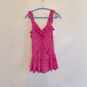 KARLIE pink and red mini dress. Worn twice. Size small. $50